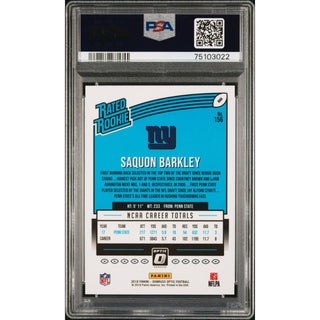 Saquon Barkley – 2018 Panini Donruss Optic #156 PSA 10