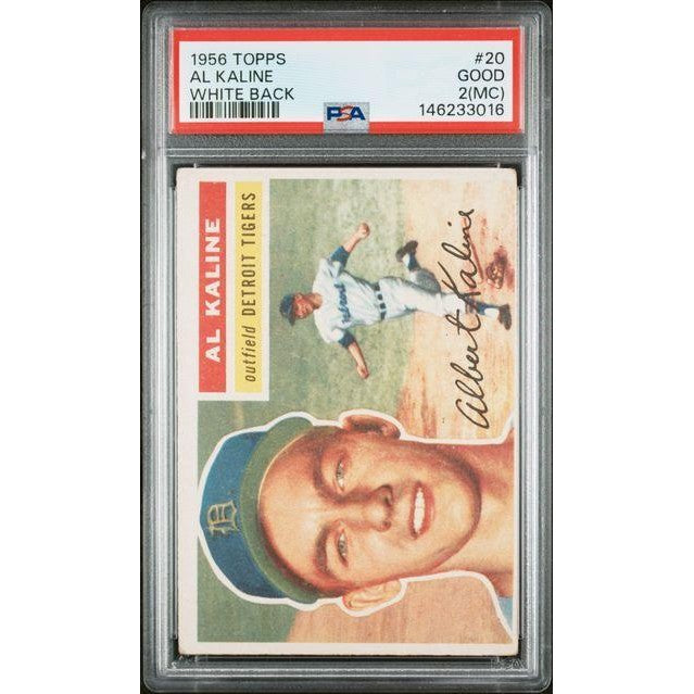 Al Kaline 1956 Topps White Back #20 PSA 2