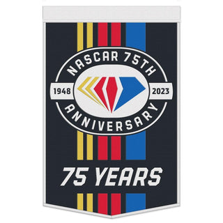 NASCAR 75th Anniversary Wool Banner 24" x 38" – Officially Licensed