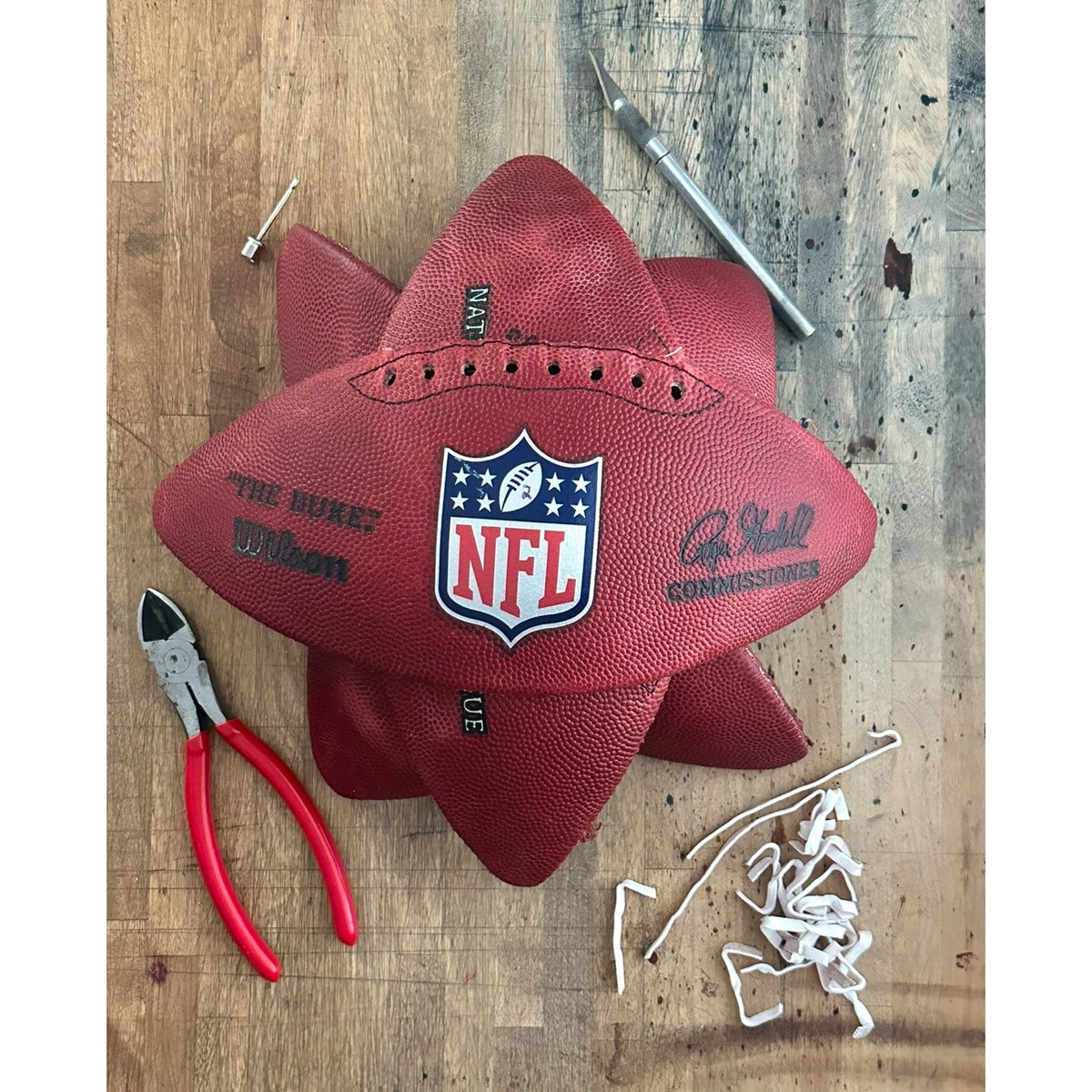 Football Leather Cufflinks