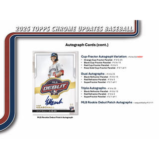 2025 Topps Chrome Update Series Baseball Blaster Box