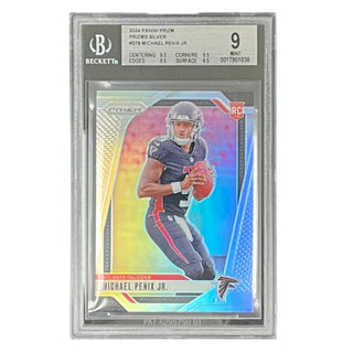 Michael Penix Jr 2024 Panini Prizm Silver #378 Beckett 9