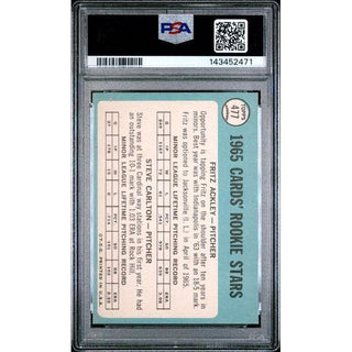 Fritz Ackley / Steve Carlton 1965 Topps Cardinals Rookies #477 PSA 7