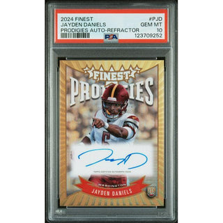 Jayden Daniels 2024 Finest Prodigies Auto-Refractor #PJD PSA 10