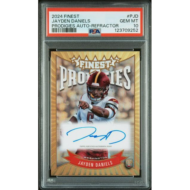 Jayden Daniels 2024 Finest Prodigies Auto-Refractor #PJD PSA 10