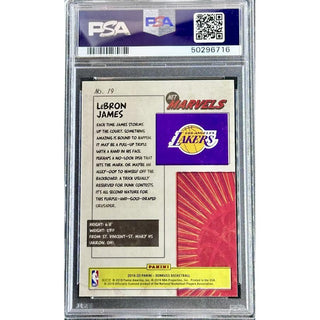 LeBron James 2019 Panini Donruss Net Marvels #19 PSA 9