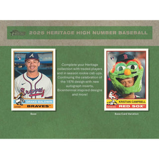 2025 Topps Heritage High Number Baseball Hobby Box