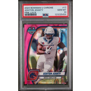 Ashton Jeanty 2024 Bowman U Chrome Pink Lava #17 – PSA 10