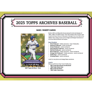 2025 Topps Archives Baseball Hobby Box