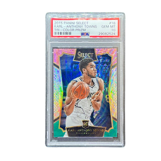 Karl-Anthony Towns – 2015 Panini Select TriColor Prizm #16 PSA 10