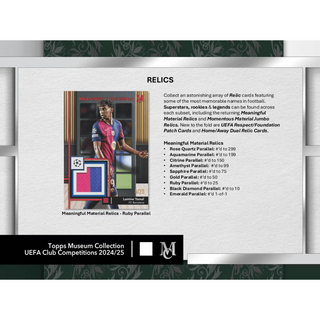 2024-25 Topps UEFA Club Competitions Museum Collection Soccer Hobby Box
