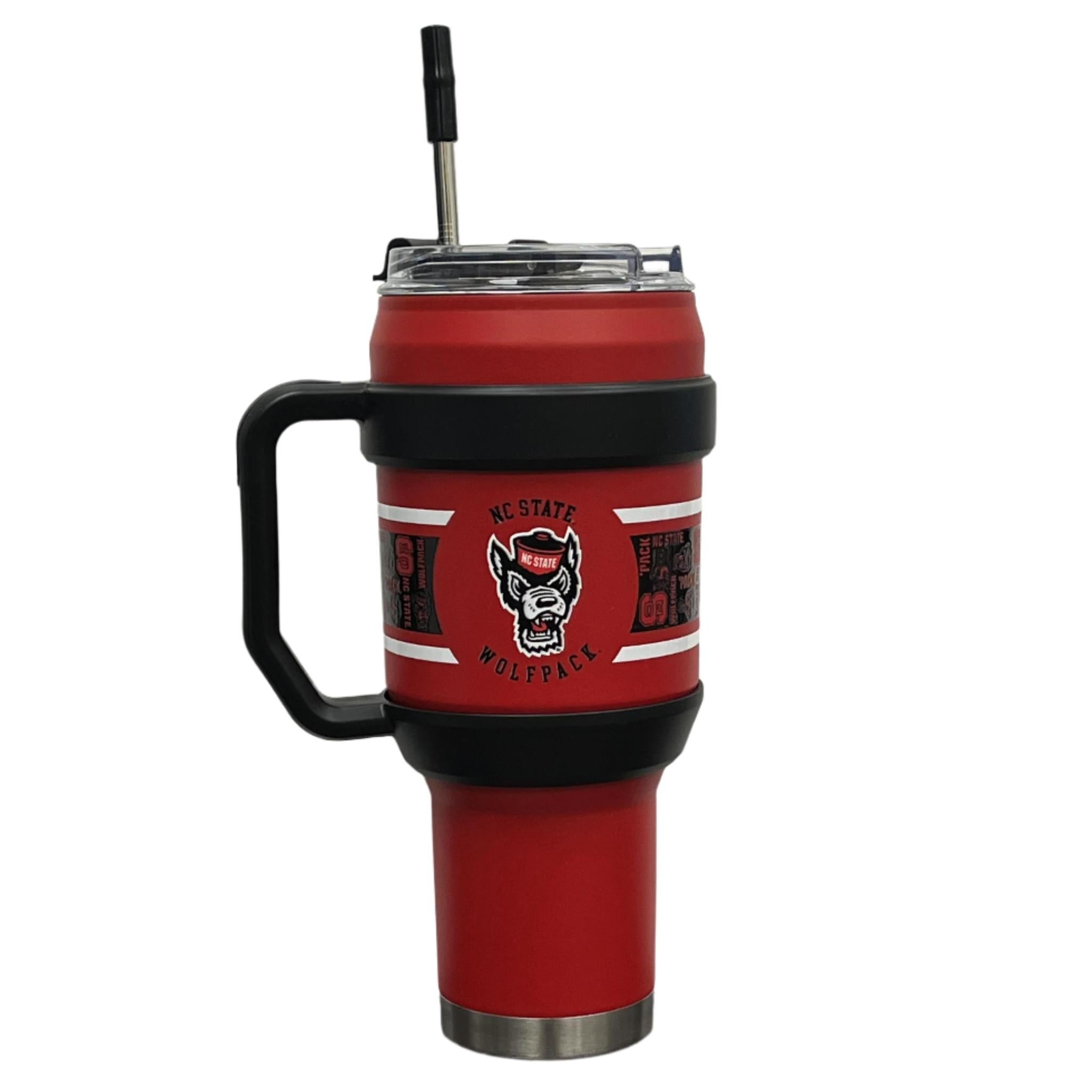Tumbler: NC State - Red Striped - 40oz