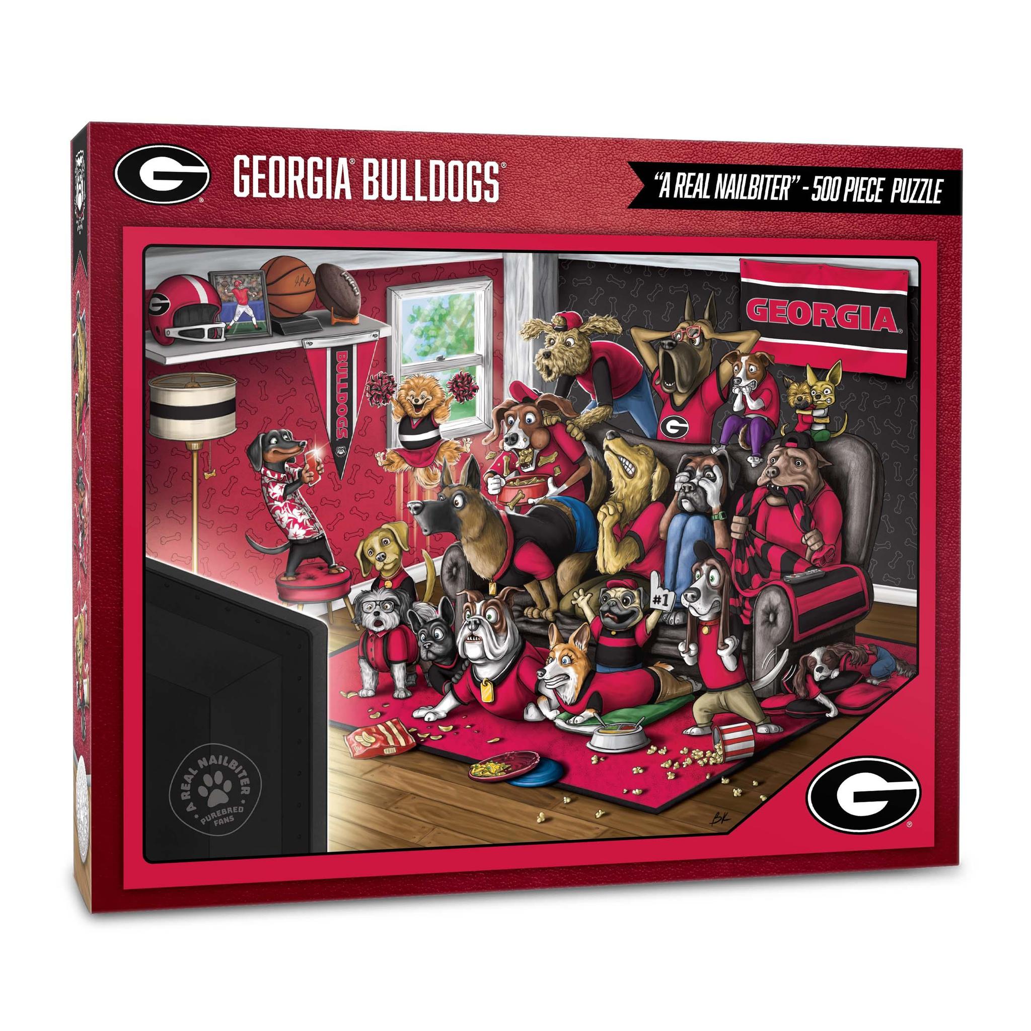Georgia Bulldogs Purebred Fans- A Real Nailbiter 500 pc Puzzle