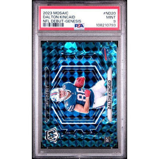Dalton Kincaid – 2023 Mosaic NFL Debut Genesis #ND20 PSA 9
