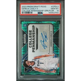 Dereck Lively II 2023 Panini Prizm Draft Picks College Penmanship #CPDLV PSA 10