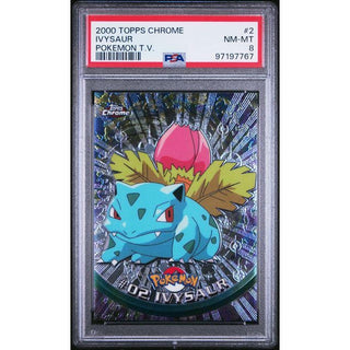 Ivysaur 2000 Topps Chrome Pokémon TV #2 – PSA 8