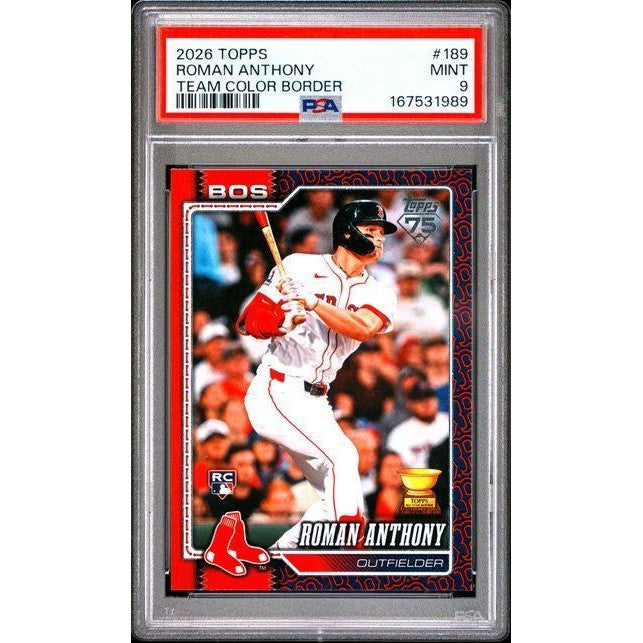 2026 Topps #189 Roman Anthony Team Color Border PSA 9