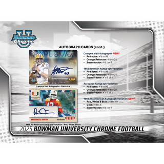 2025 Bowman Chrome University Football Blaster Box