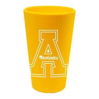 Silicone Pint Glass: Appalachian State Mountaineers 16oz Yellow