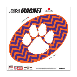 Clemson Tigers Chevron Outdoor Magnet – Official NCAA Tiger Paw Design