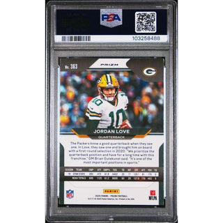 Jordan Love 2020 Panini Prizm Red-White-Blue #363 PSA 9