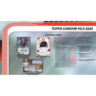 2025 Topps MLS Major League Soccer Chrome Hobby Box