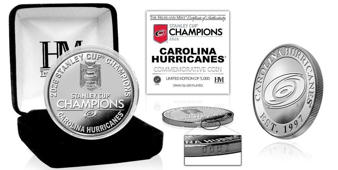 Carolina Hurricanes 2026 Stanley Cup Champions Silver-Plated Commemorative Coin