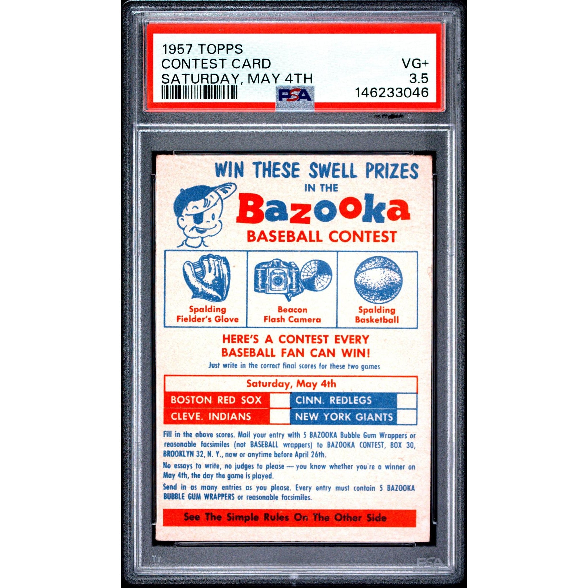 Contest Card 1957 Topps PSA 3.5