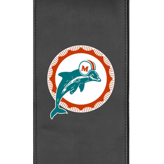 Silver Sofa with Miami Dolphins Alternate Logo