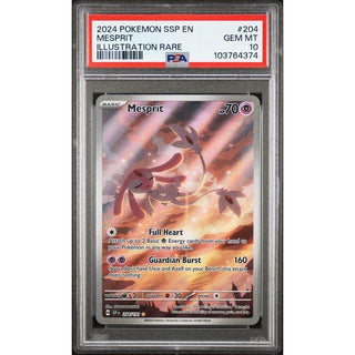 Mesprit 2024 Pokémon Twilight Masquerade SSP EN #204 PSA 10