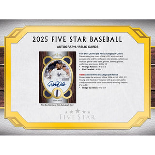 2025 Topps Five Star Baseball Hobby Box