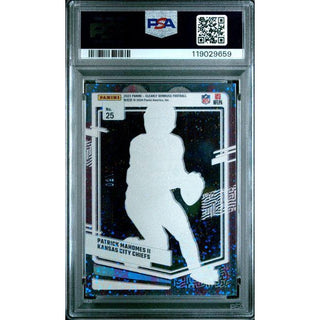 Patrick Mahomes II 2023 Clearly Donruss Techno #25 PSA 9