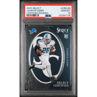 Jahmyr Gibbs 2023 Select Certified Rookies #CROJGI – PSA 10