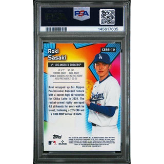 Roki Sasaki 2025 Topps Chrome All Etch Rookie Rush #CERR10 PSA 10