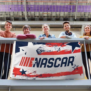 NASCAR Logo / Patriotic Flag – Deluxe 3' x 5'