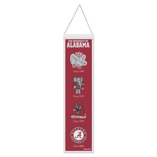 Alabama Crimson Tide Evolution Wool Banner – 8" x 32"