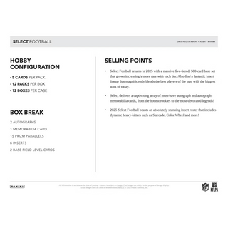 2025 Panini Select Football Hobby Box