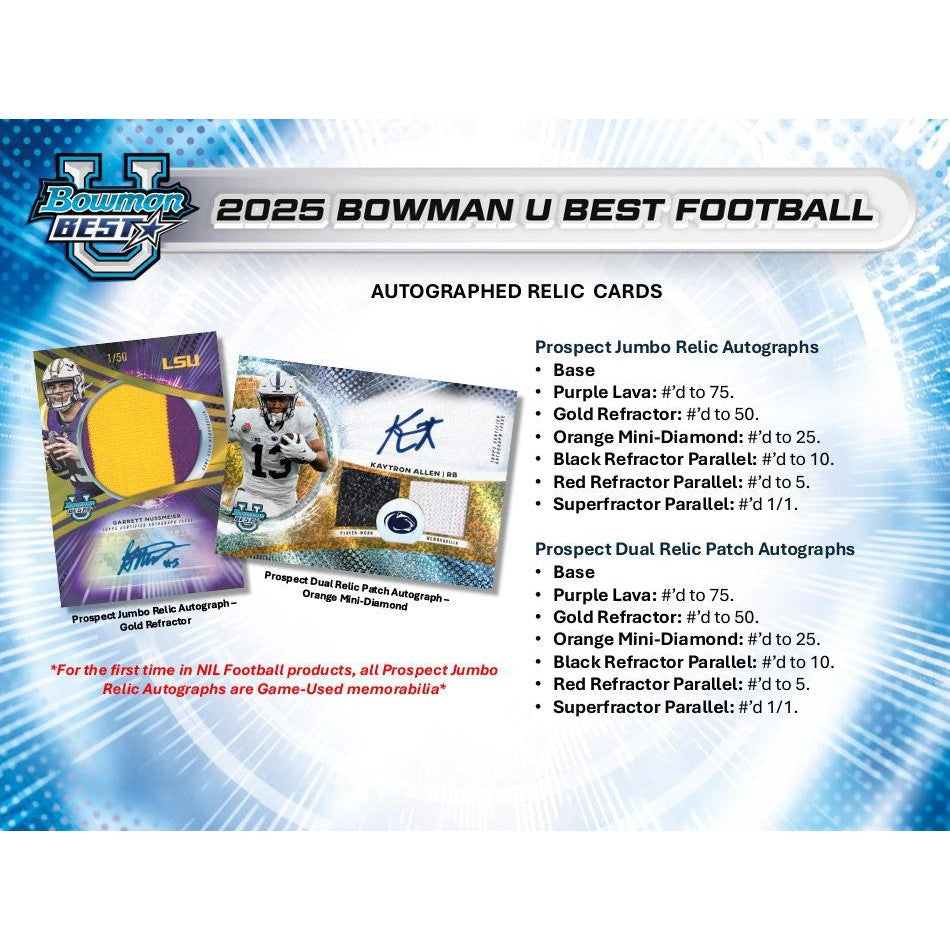 2025 Bowman's Best University Football Hobby Box