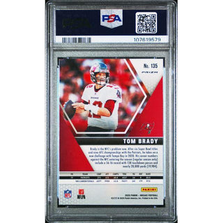 Tom Brady 2020 Panini Mosaic No Huddle Silver #135 PSA 10