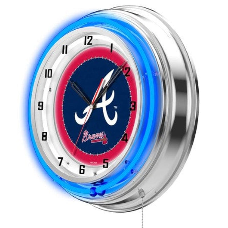 Clock: Atlanta Braves - Neon