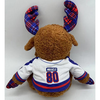 Miracle on Ice USA Hockey Officially Licensed 10 Inch Sherpa Moose Plush White Jersey