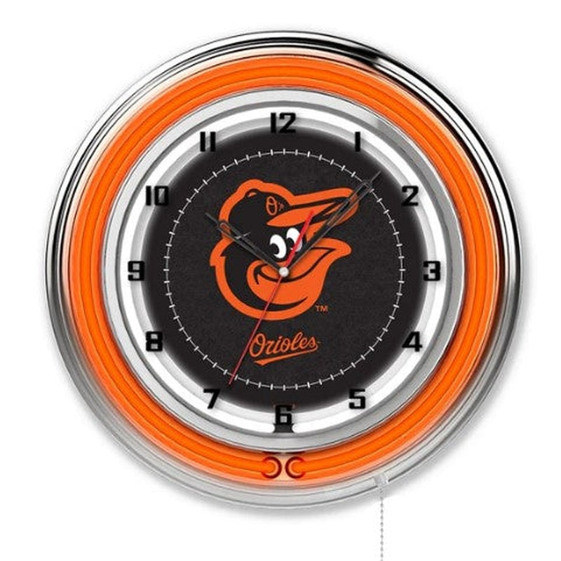 Clock: Baltimore Orioles - Neon