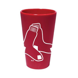 Silicone Pint Glass: Boston Red Sox 16oz - Red