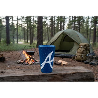 Silicone Pint Glass: Atlanta Braves 16oz - Blue
