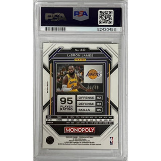 LeBron James 2022 Prizm Monopoly Gold Prizm #40 PSA 10