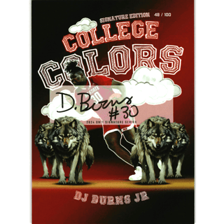 DJ Burns Jr 2024 Onit Signature Series College Colors NC State Numbered 48/100