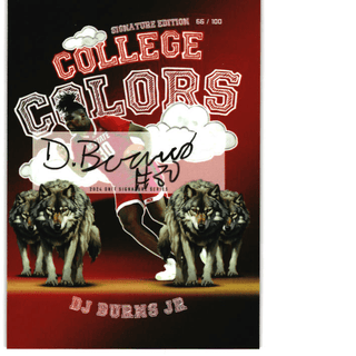 DJ Burns Jr 2024 Onit Signature Series College Colors NC State Numbered 66/100