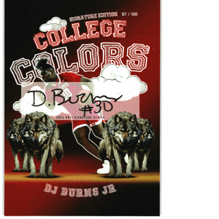 DJ Burns Jr 2024 Onit Signature Series College Colors NC State Numbered 87/100