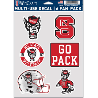 Decal: NC State Wolfpack 6 pack