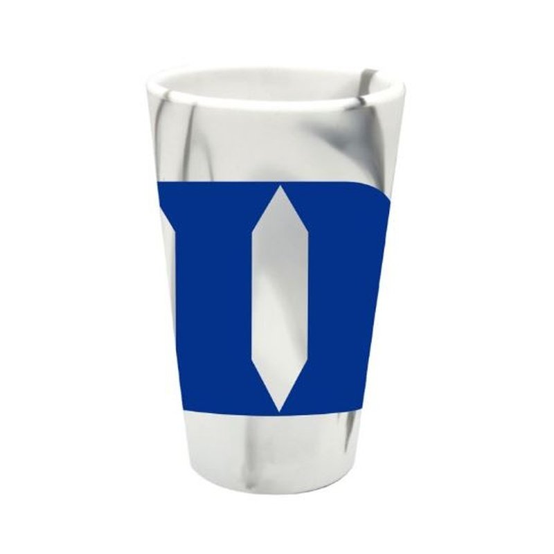Silicone Pint Glass: Duke Blue Devils 16oz - Marble